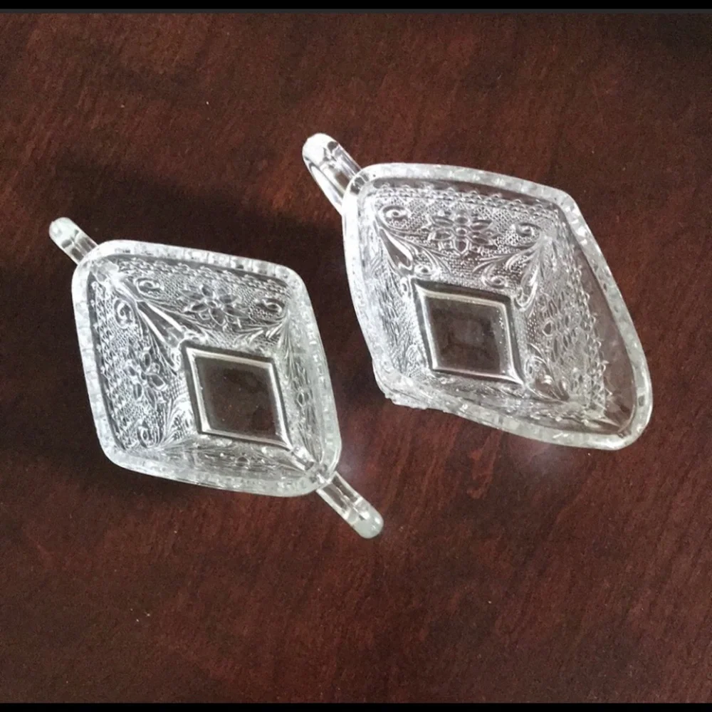 Indiana Glass Vintage Tiara Daisy Sugar Cream Set